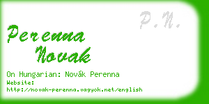 perenna novak business card